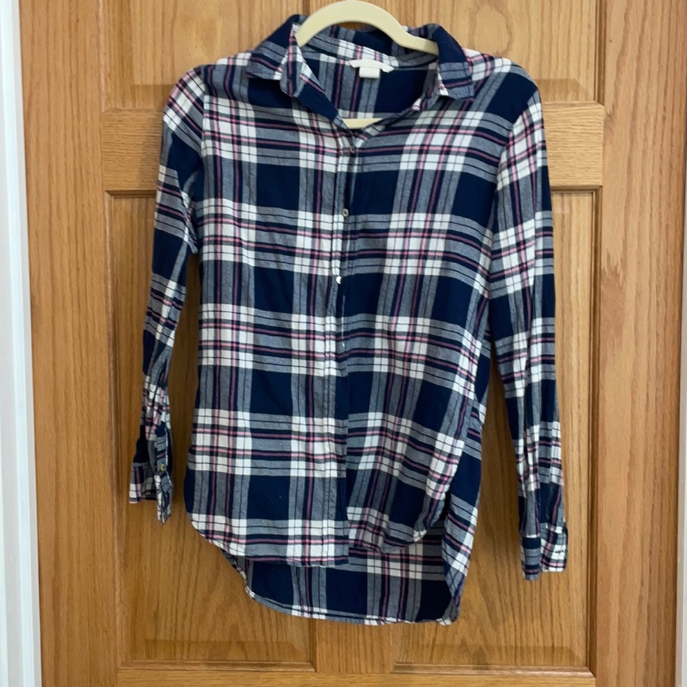 Navy flannel